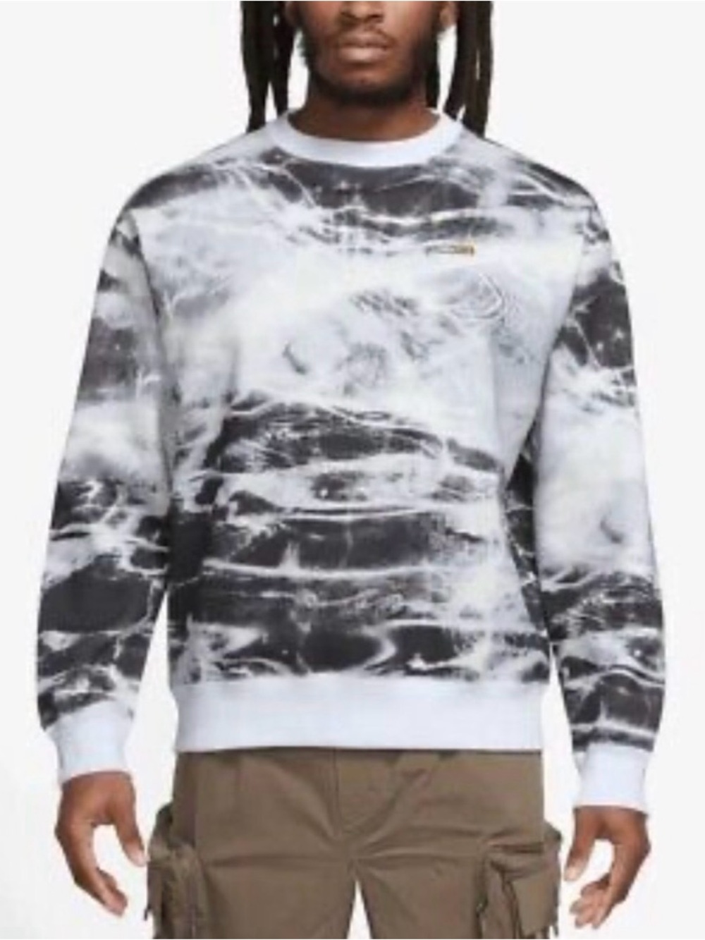 Nike ACG Therma-fit heavyweight Crewneck black and gray graphic print sweatshirt